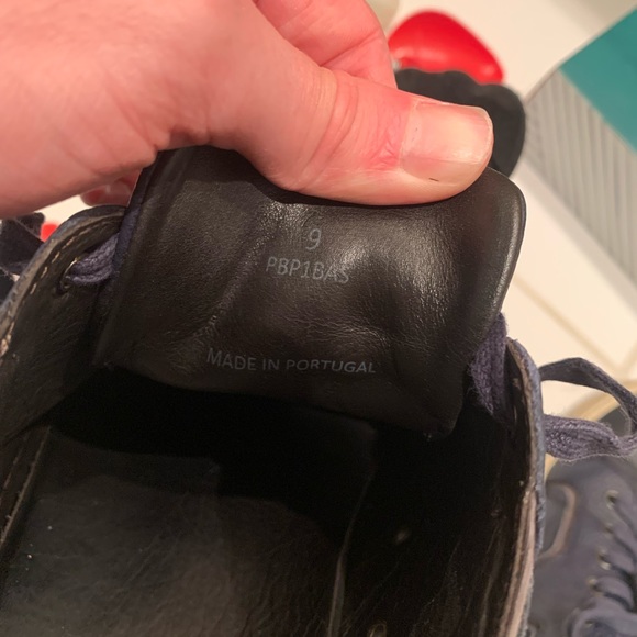 Lanvin Blue Cut Leather Sneaker - Picture 6 of 6